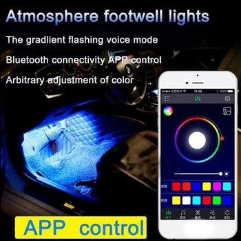 

Music Car Atmosphere Light Interior Kit DC 12V 5050 LED 12 Per Lamp RGB