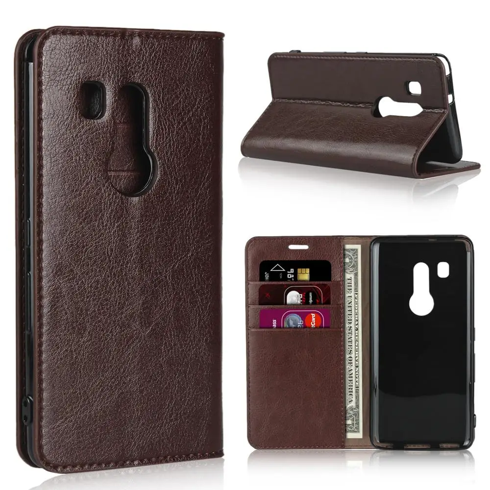 

Crazy Horse Genuine Leather Wallet Flip Case for Fujitsu Arrows NX F-04G F-02H F-01K F-01J F-03K Arrows BE BE3 F-05J F-02L F-04K