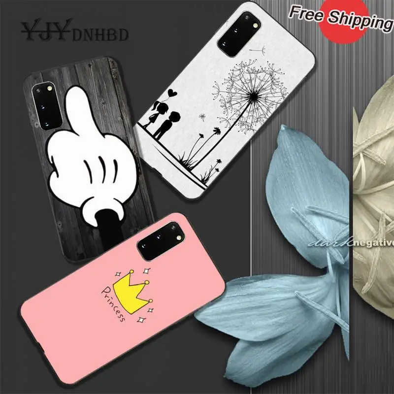 YJYDNHBD Минни силиконовый мягкий ТПУ черный чехол для Samsung galaxy s6 s7 edge s8 s9 s10 lite s20 ULTRA plus