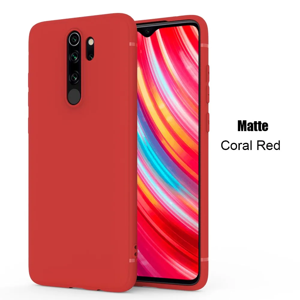 Матовый тонкий чехол для Redmi Note 8 Pro 7 6 pro 5 Redmi 7A 8A 6A K20 высококачественный гибкий мобильный чехол для телефона - Цвет: Matte Coral Red