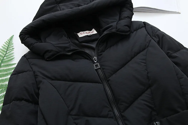 Женские зимние куртки размера плюс 3XL 4XL 5XL с капюшоном и стоячим воротником, Женское пальто с хлопковой подкладкой, зимняя женская длинная парка, теплая плотная куртка