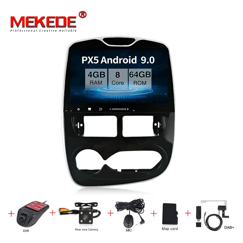 

MEKEDE 10.1" HD Android 9 Car GPS Stereo For Renault Clio 2013 2014 2015 2016 2017 2018 with 4G RAM 64G ROM GPS WIFI AUDIO BT