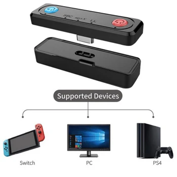 

Type C Wireless Bluetooth Audio Transmitter Adapter For NS Switch / Lite / PS4 Switch / PC USB-C Bluetooth5.0 Transceiver
