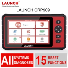 Launch X431 CRP909 полносистемный диагностический инструмент OBD2 сканер 7 дюймов Автомобильный диагностический сканер SRS Airbag сброс ABS TPMS PK MK808