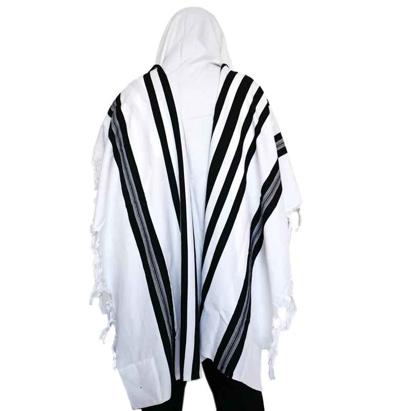 Funklouz высокое качество мессианский еврейский шерстяной Талит молитва шаль шарф для мужчин женщин 600 г 140x180 см