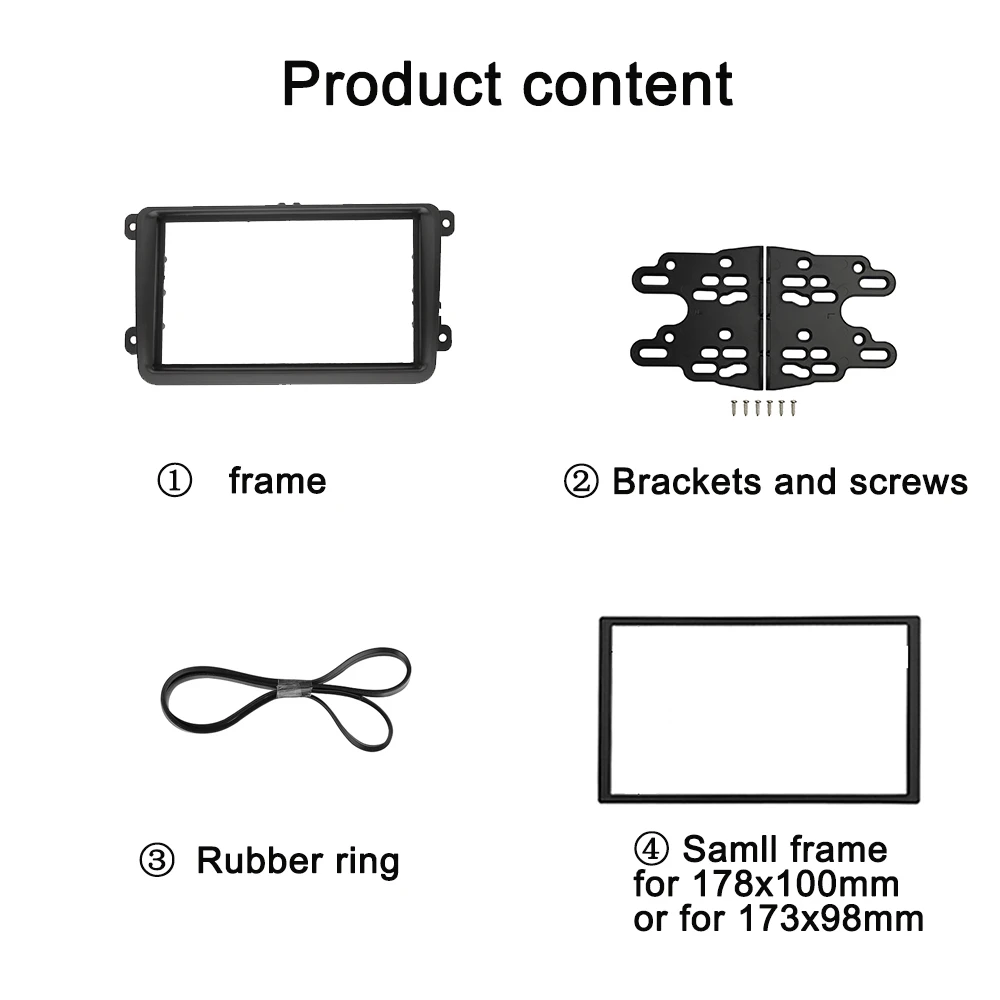 Radio Fascia for VW Touran Caddy Jetta Golf Passat SKODA Fabia Octavia Seat Leon Stereo Panel Trim Kit DVD Frame