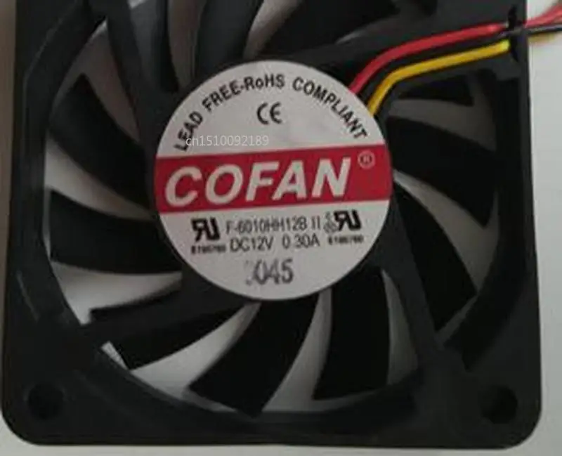 Для COFAN F-6010HH12B DC 12V 0.30A 60x60x10 мм 3-Провода вентилятор охладителя сервера Бесплатная доставка