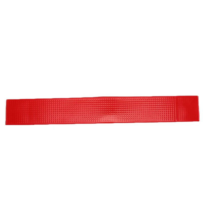 Red A style Kitchen PVC Placemat Coaster Non-slip Rubber Rectangular Pads Practical Impermeable Bar Pad Goblet Stock Mat Table Decor - Color: Red A style