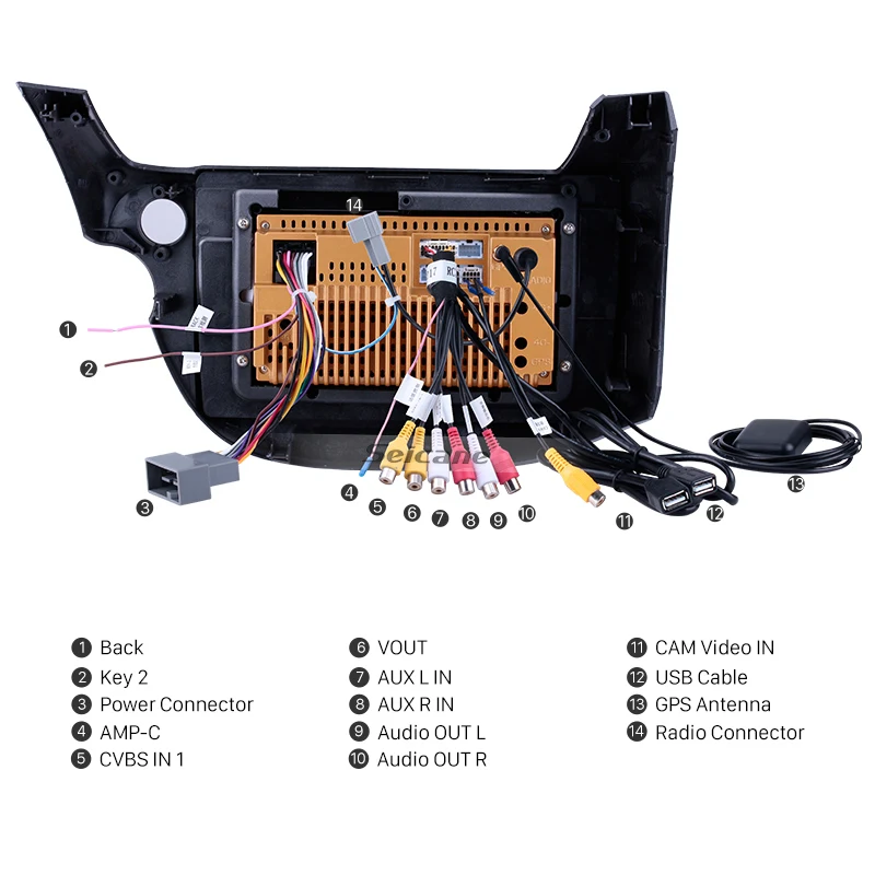 Sale Seicane 10.1" Android 9.0 2din Car Head Unit Radio Player GPS Navigation For 2007 2008 2009 2010 2011-2016 HONDA FIT JAZZ RHD 4