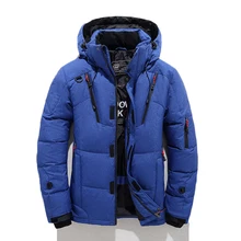 Высокое качество 90% белый утиный пух куртка мужская верхняя одежда ветровка парки с капюшоном на снежную погоду толстый теплый зимний пуховик верхняя одежда