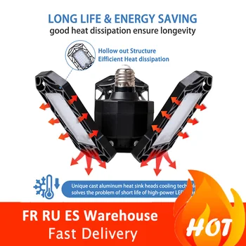 

UFO LED Garage Light электро тонировка 40W E27 / B22 Multi-facet Irradiated led 작업등 220v Waterproof Light-sensing Garage Light