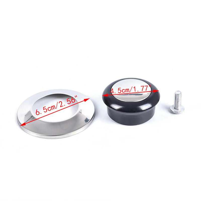 1pcs Heat-Resistant Pot Pan Lids Knob Lifting Handle Black And Silver Home Kitchen Cookware Replacement Parts