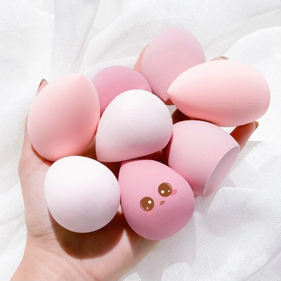 New 8 Pcs Water Drop Shape Cosmetic Puff Makeup Sponge Blending Face Liquid Foundation Concealer Cream Cosmetic Powder Puff Set