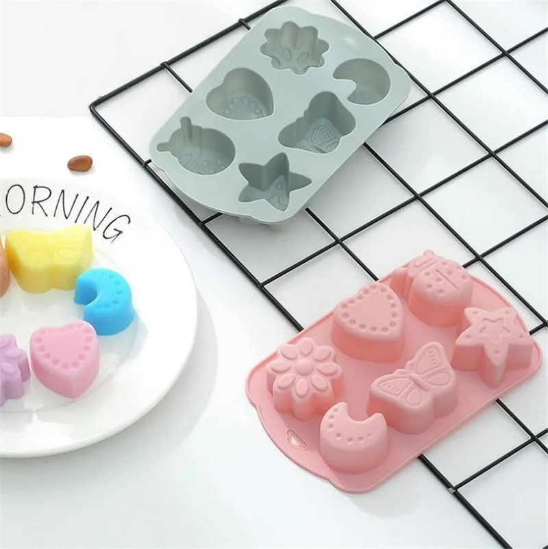 

17.1x10.7x2.5cm Silicone Soap Mold Moon Star Shape Chocolate Mould Cake Decorating Tools DIY Baking Fondant Silicone Molds