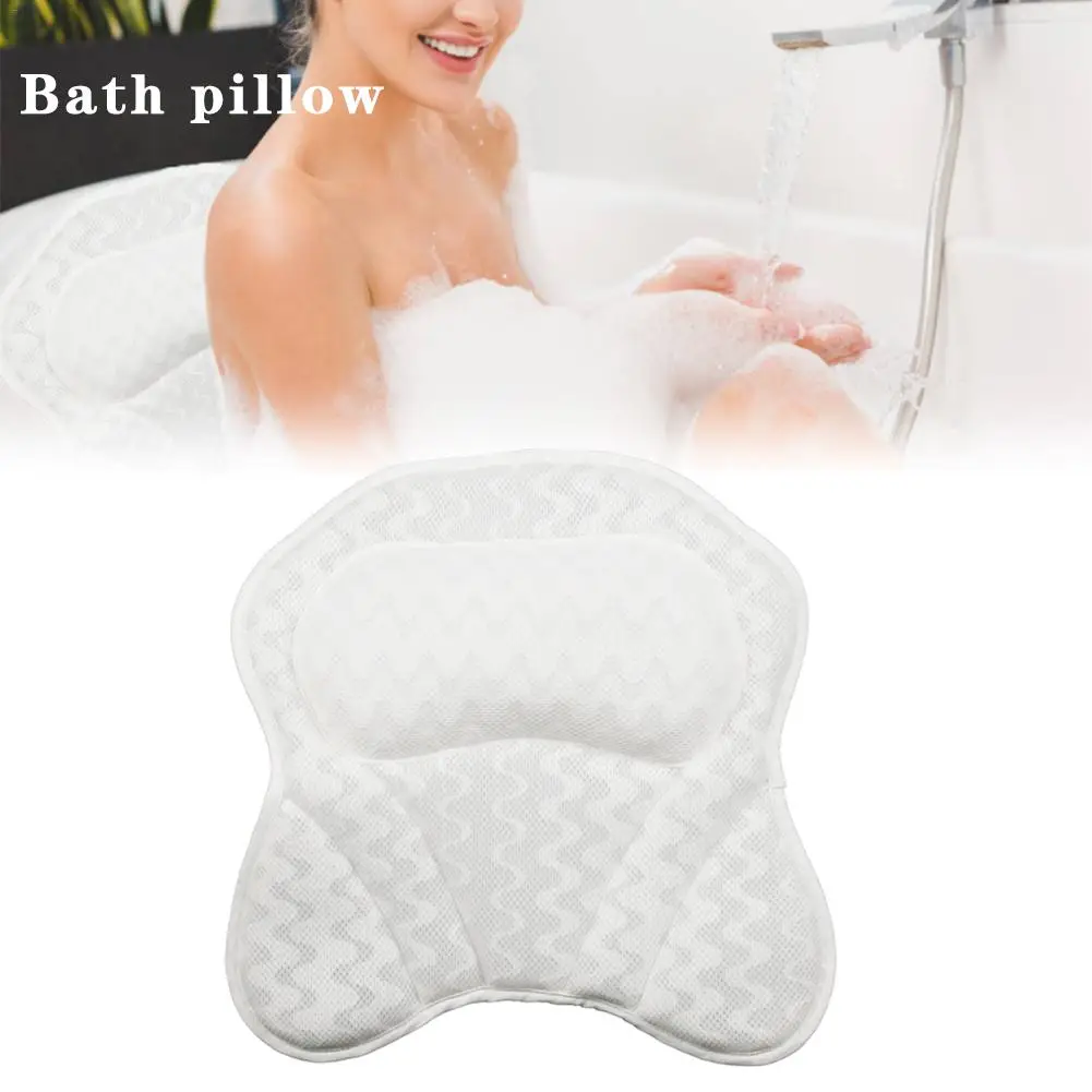 

Bath Pillow Bathtub Cushion for Neck Head Shoulder Back Support Hot Headrest Bath Tub Pillow Rest Accessories Luxury Spa Comfort
