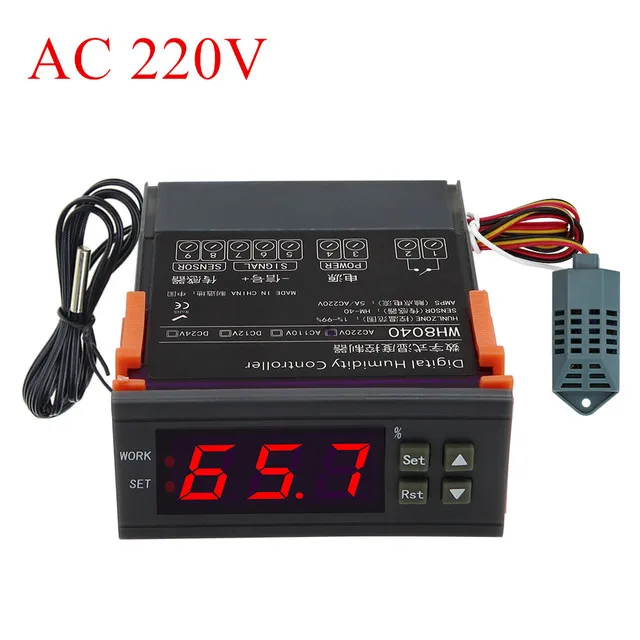 Regolatore Di Umidità Digitale XH-W3005 – Interruttore Igrometro 0~99% RH Con Precisione 0,1%, Alimentazione 12V/24V/220V – Per Ventilatori, Serre E Ambienti Controllati