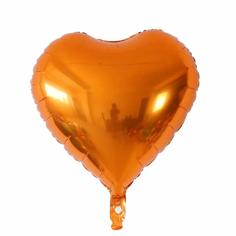 orange 5 шт. 18 дюймов воздушный шар из фольги в форме сердца Свадебные Украшения серебряная звезда розового золота воздушные шары на день рождения детский душ свадебные принадлежности - Цвет: orange