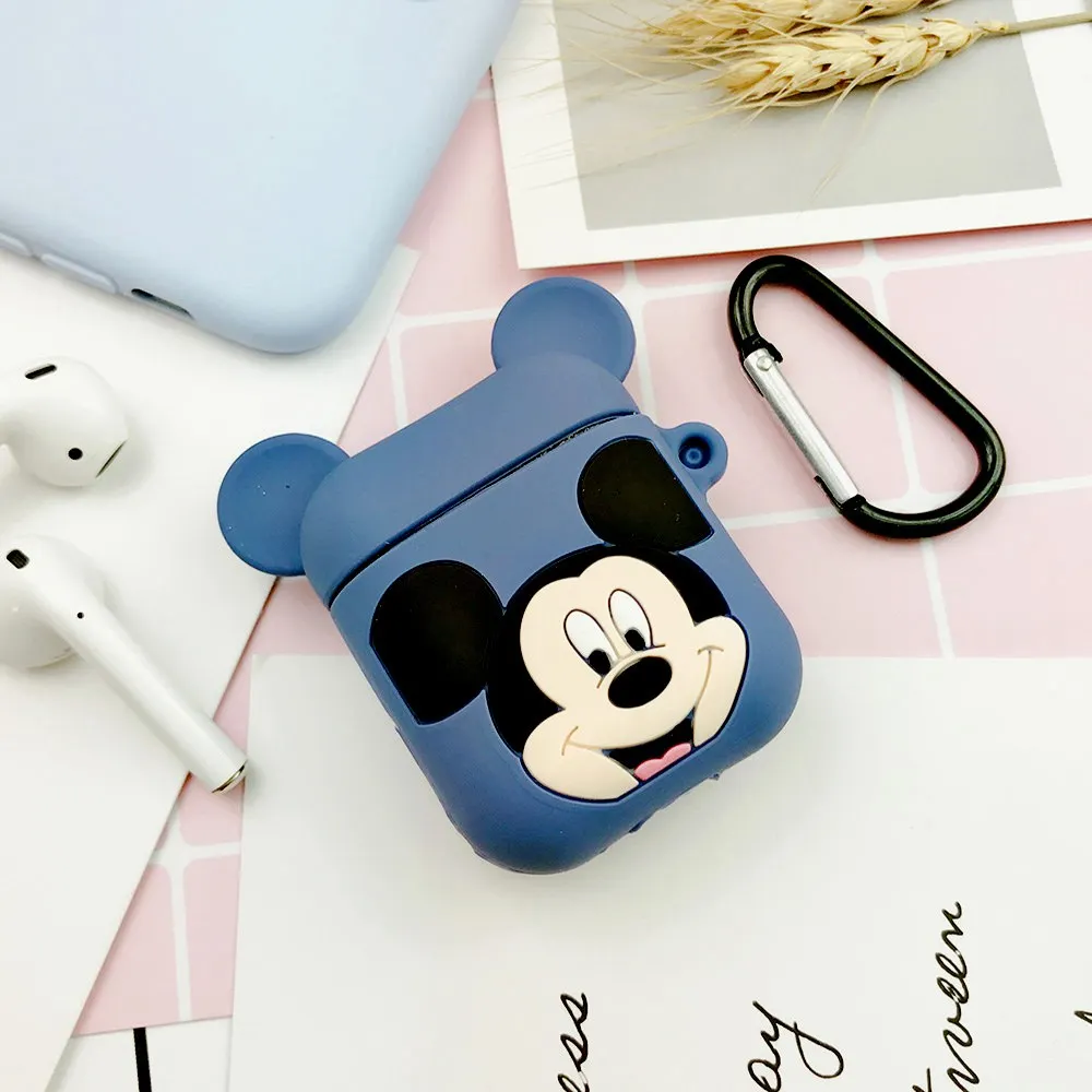 Чехол для AirPods с милым мультипликационным принтом Love Duck Stitch, защитный чехол, беспроводной чехол для наушников Air pods 2, чехол для наушников, сумка