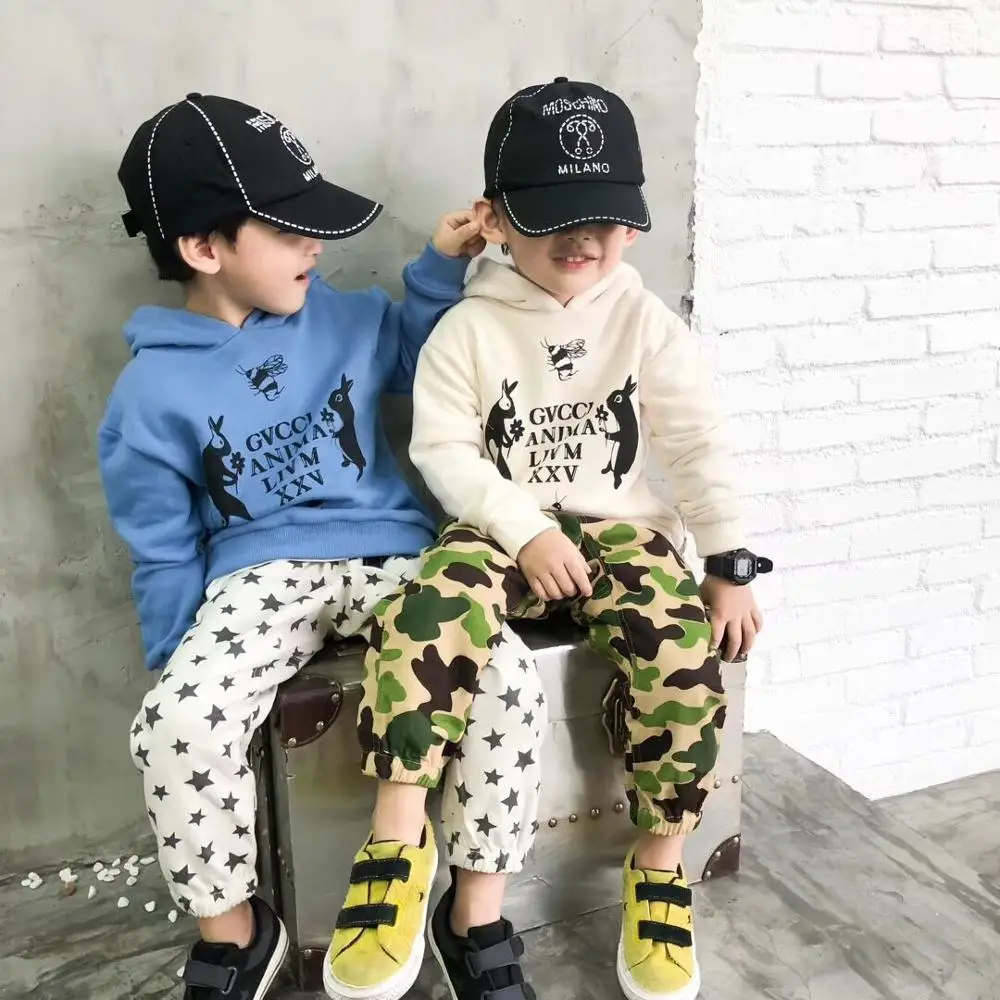 

Boys Print Pants Autumn Child Star Comfortable Casual Pants For Boys Kids Clothing For Size 80-150 Presale in early of August
