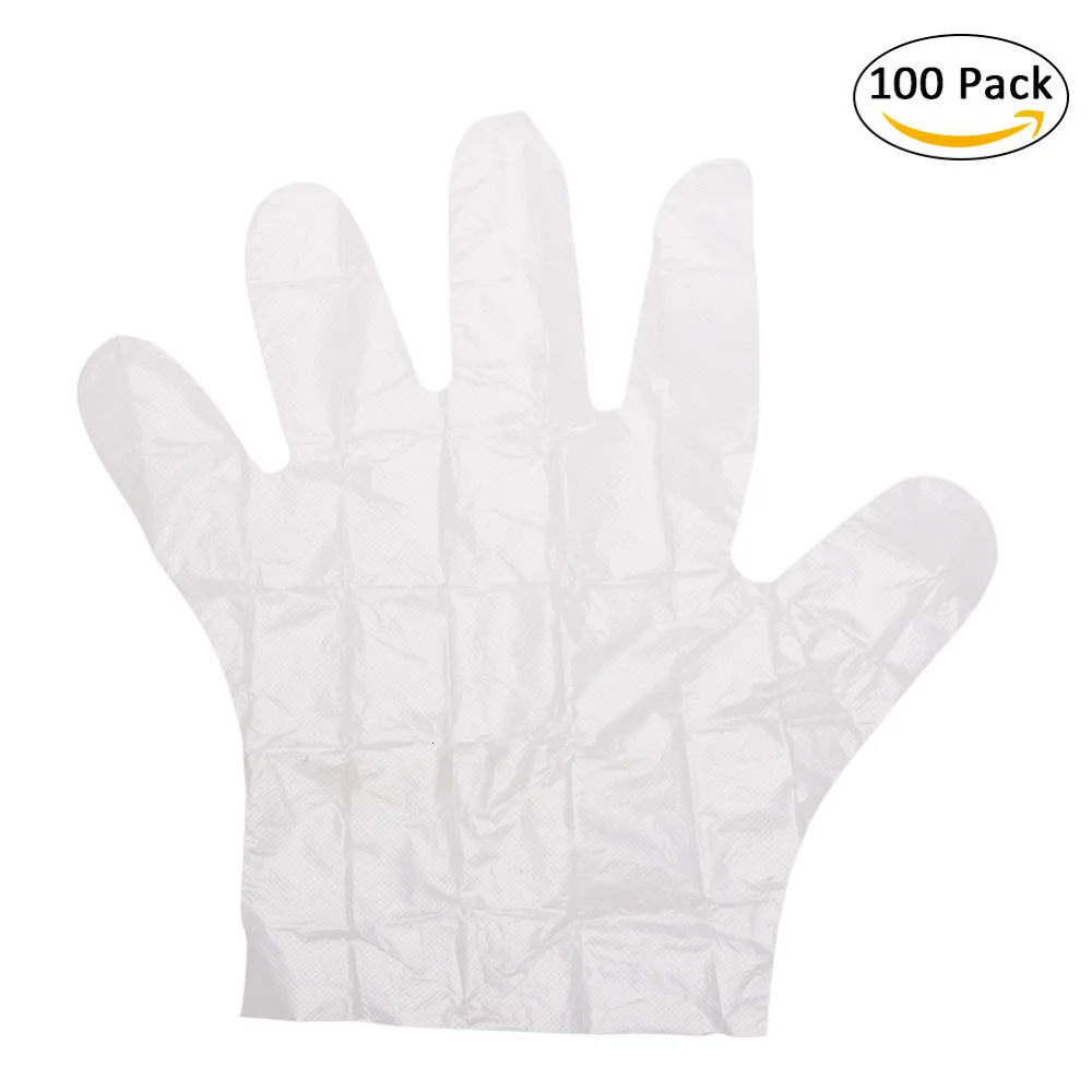 Одноразовые перчатки многоцелевые Pe одноразовые защитные одноразовые пластиковые перчатки для готовки еды перчатки для детей 100 шт./лот