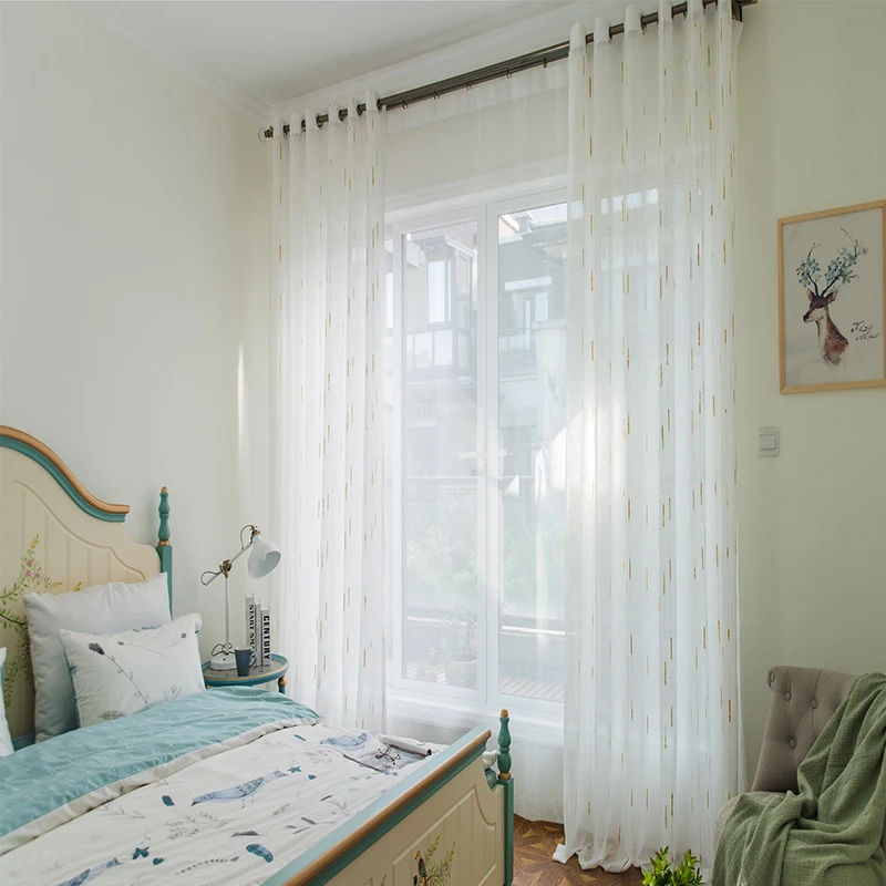 Белая полосатая вуаль, занавески на окна для гостиной, кухни, прозрачная экранная ткань, современный тюль для спальни, домашний текстиль