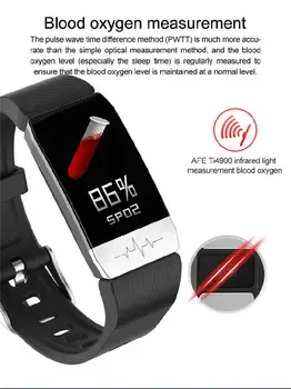 

TWISTER.CK ABS Smart Bracelet Band Material Body T1 Temperature ECG Monitor Profession Smart Watch Sport Fitness Tracker