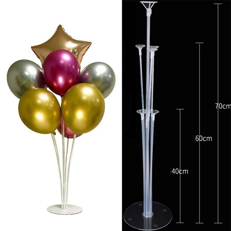 

1set Balloons Column Base Ballons Holder With Cup Table Floating Stand For Wedding And Birthday Party Table Balls Fixed Supplies