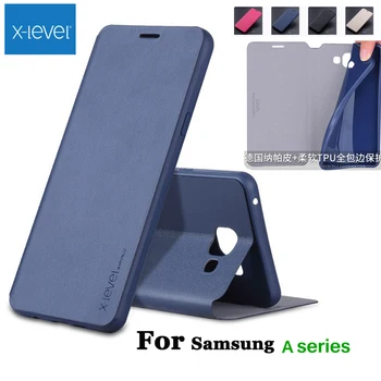 

X-Level Luxury High Quality Classic Flip Leather Case For Samsung Galaxy A3 A5 A6 A7 A8 A9 A10 A20 A30 A40 A50 A60 A70 M10 M20