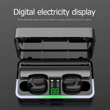 

TWS Bluetooth 5.0 Earphone Wireless Touch Control Headset IP7 Waterproof Sports Stereo Bass Earbuds With 2200mAh LED Charge Box