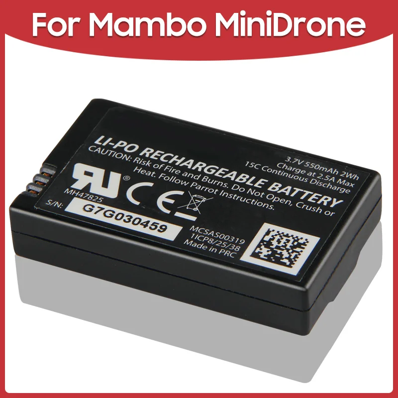 

Оригинальная запасная батарея для Parrot Mambo MiniDrone Jumping Sumo Rolling Spider 550mAh аккумуляторные батареи