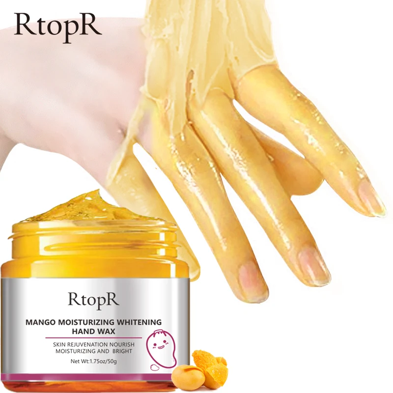 RTOPR Mango Moisturizing Hand Wax Whitening Skin Hand Mask Repair Exfoliating Calluses Film Anti-Aging Hand Skin Cream