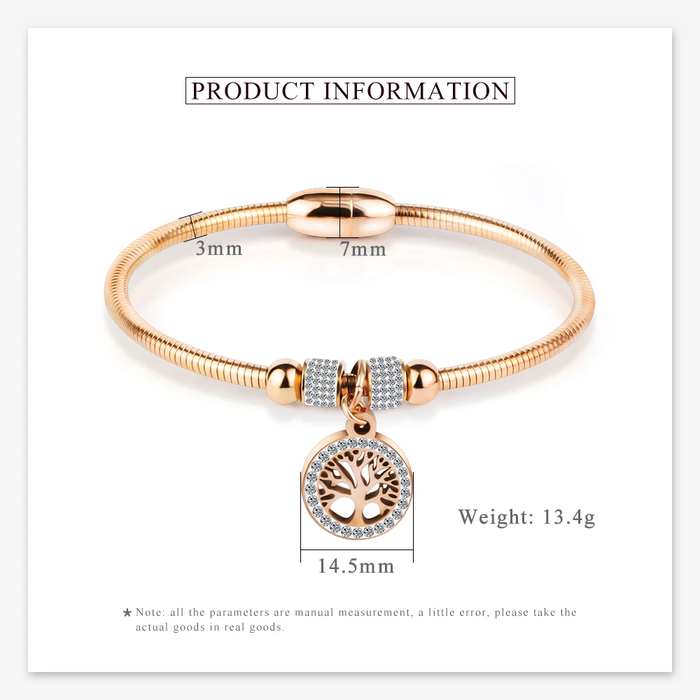 Hollow Tree Flower Bracelets for Women Stainless Steel Crystal Charm Bracelets Magnet Bangles Jewelry bangle bracelet crystal bracelets