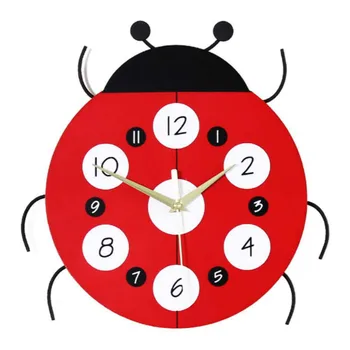 

Cartoon Ladybug Wall Clock Individual Design Living Room Decoration Quartz Wall Clock Cartoon Wall Watch Children's Bedroom G101
