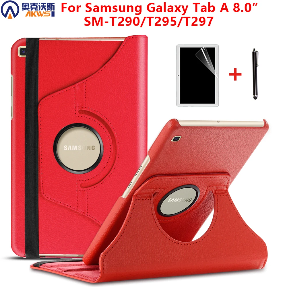 

Walkers Case for Samsung Galaxy Tab A 8.0 2019 Case funda for Samsung SM-T295 T290 T297 PU Leather Stand Cover film +stylus