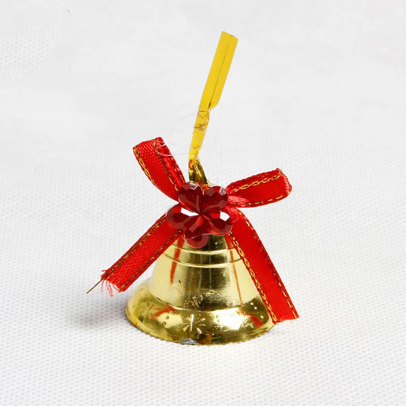 9pcs Christmas Bowknot Bell Ornament Xmas Tree Door Hanging Decoration Pendant