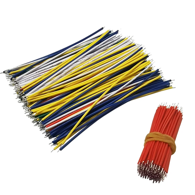 100pcs 20cm color flexible two ends Tin-plated breadboard Jumper cable yo Top