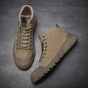 

Outdoor Autumn/Winter Desert Fashion Breathable High Top Footwear Suede Causal Platform Leather Sneaker For Men Sport Designer