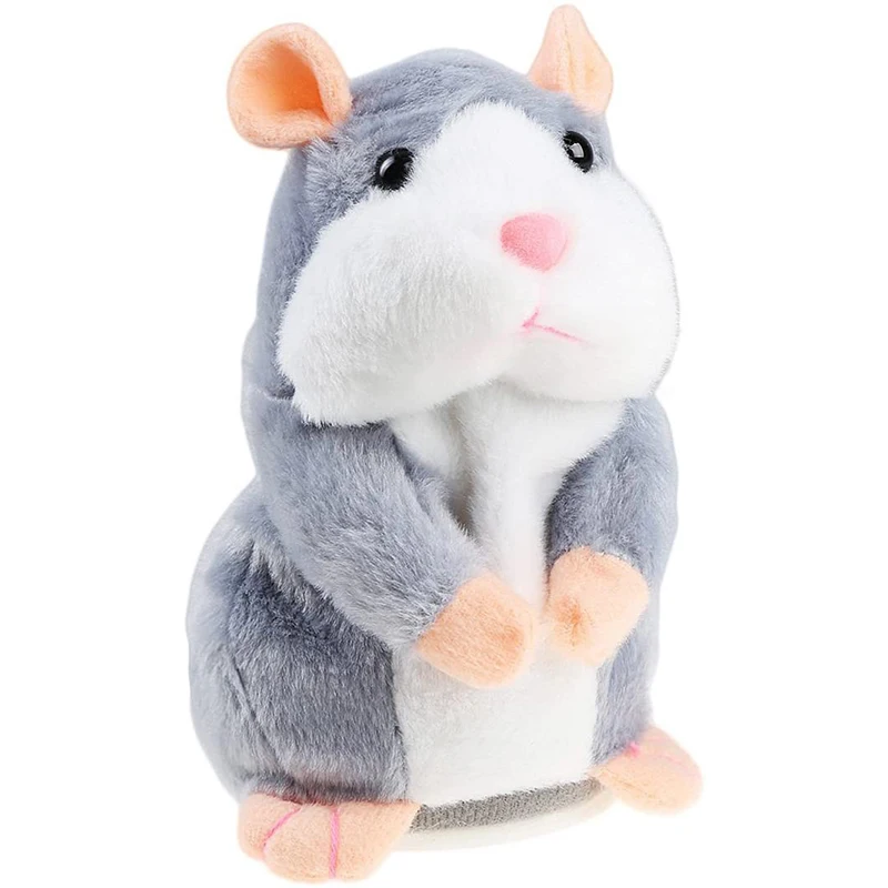 15cm hámster parlante ratón de Navidad para mascotas Falante ratón mascota de peluche de juguete para los niños lindo muñeco de Animal suave divertido juguetes y regalos de los niños