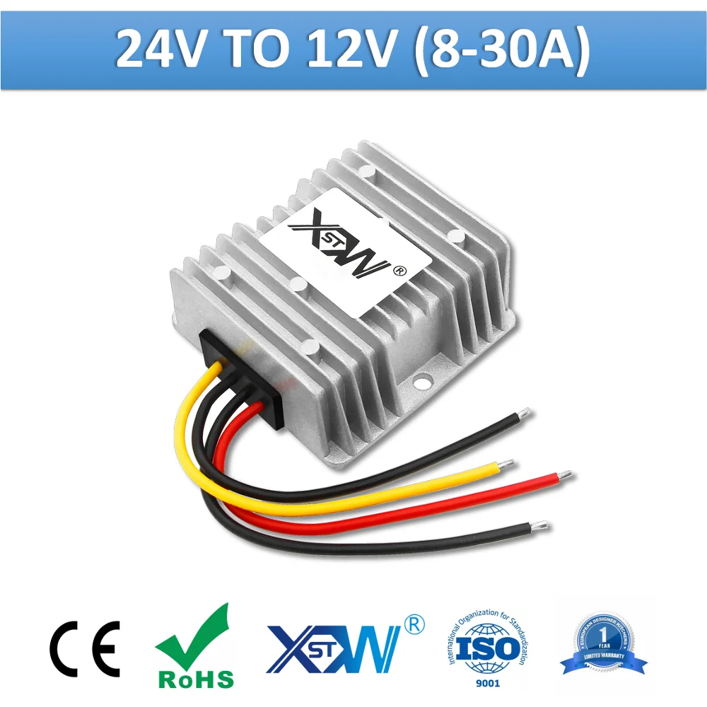 

XWST 24v to 12v DC DC Converter 8A 10A 12A 15A 20A 25A 30A DC-DC Buck Converter Step Down Module For Car Power Supply