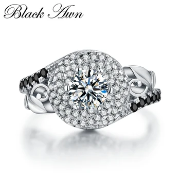 

Anillos Mujer Neo-Gothic 925 Sterling Silver Jewelry Trendy Wedding Rings for Women Engagement Ring Bague Femme Bijoux C135