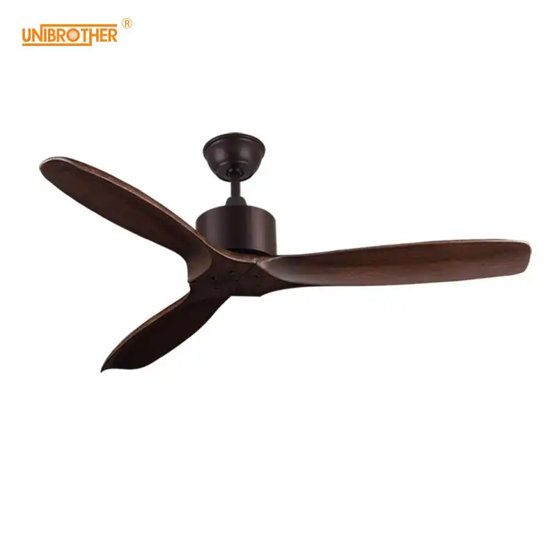 52 polegada ventilador de teto luxo sem luz casa quarto sala estar ventilador 220v madeira controle remoto 3 laminas madeira