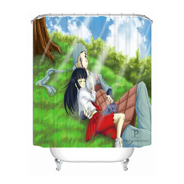 Shower Curtain Пользовательские Ретро аниме Inuyasha душ Ванная комната Шторы Mildewproof Водонепроницаемый полиэстер различные размеры#0421-21-55 - Цвет: Shower Curtain