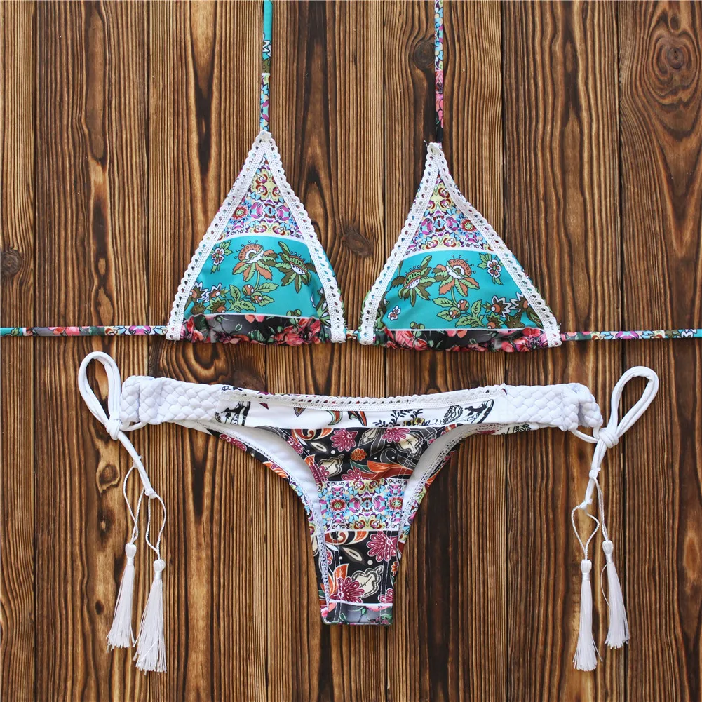 Melphieer, бикини,, для девочек, бразильский, пуш-ап, бикини, монокини, купальник, с буквенным принтом, купальник, летняя пляжная одежда, прокладки, купальный костюм - Цвет: BYJ7070