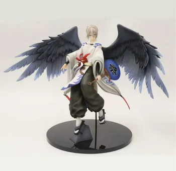 

25cm Action Figure witth Two Beautiful Grey Wings Onmyoji Daitengu Onmyoji Ootengu Japan Anime Figure PVC Collectible Model Toy