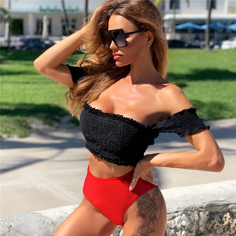 

2020 Swimsuit Women Sexy Swimwear High Waist Bikini Woman Bikini Set Lady Push Up Bathing Suit Beach Wear Summer Biquini Female