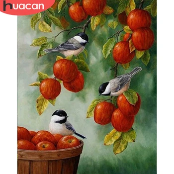 

HUACAN Oil Painting Animals Handpainted Drawing Acrylic Wall Art Pictures By Number Bird Home Decoration Gift
