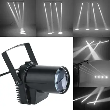 

Fantastic 110-240V Pinspot Lights Spin Stage Light Christmas Decor Party Dance Holiday Lighting KTV Creative 3W DJ Bar Garden