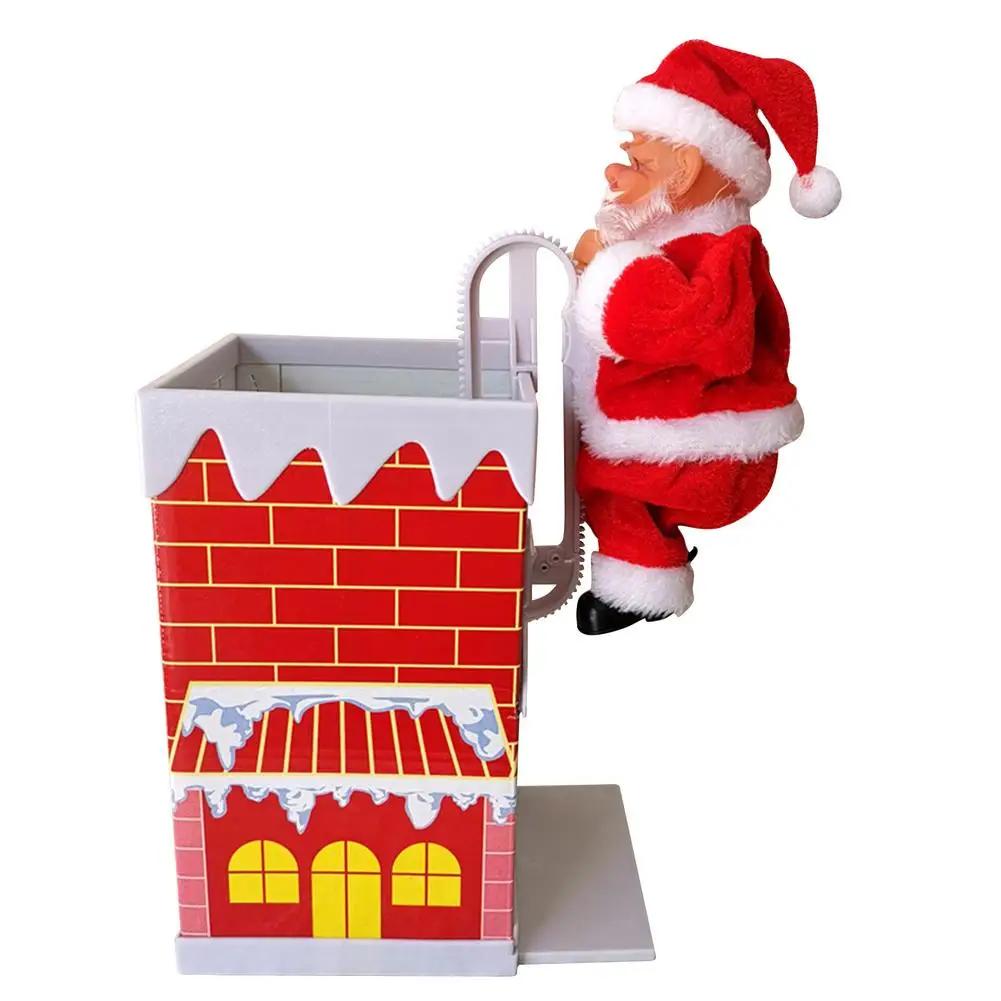 Details about   Christmas Music Figure Electric Santa Claus Doll Climbing Chimney Xmas Gift Toys 