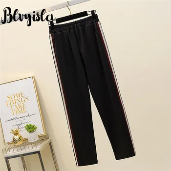 

Blvyisla 4XL Oversize Sweatpants Women Loose Size Black Long Sports Pants