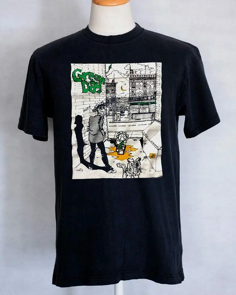 Green Day Dookie в винтажном стиле Тур 1994 Футболка Модные мужские футболки с круглым